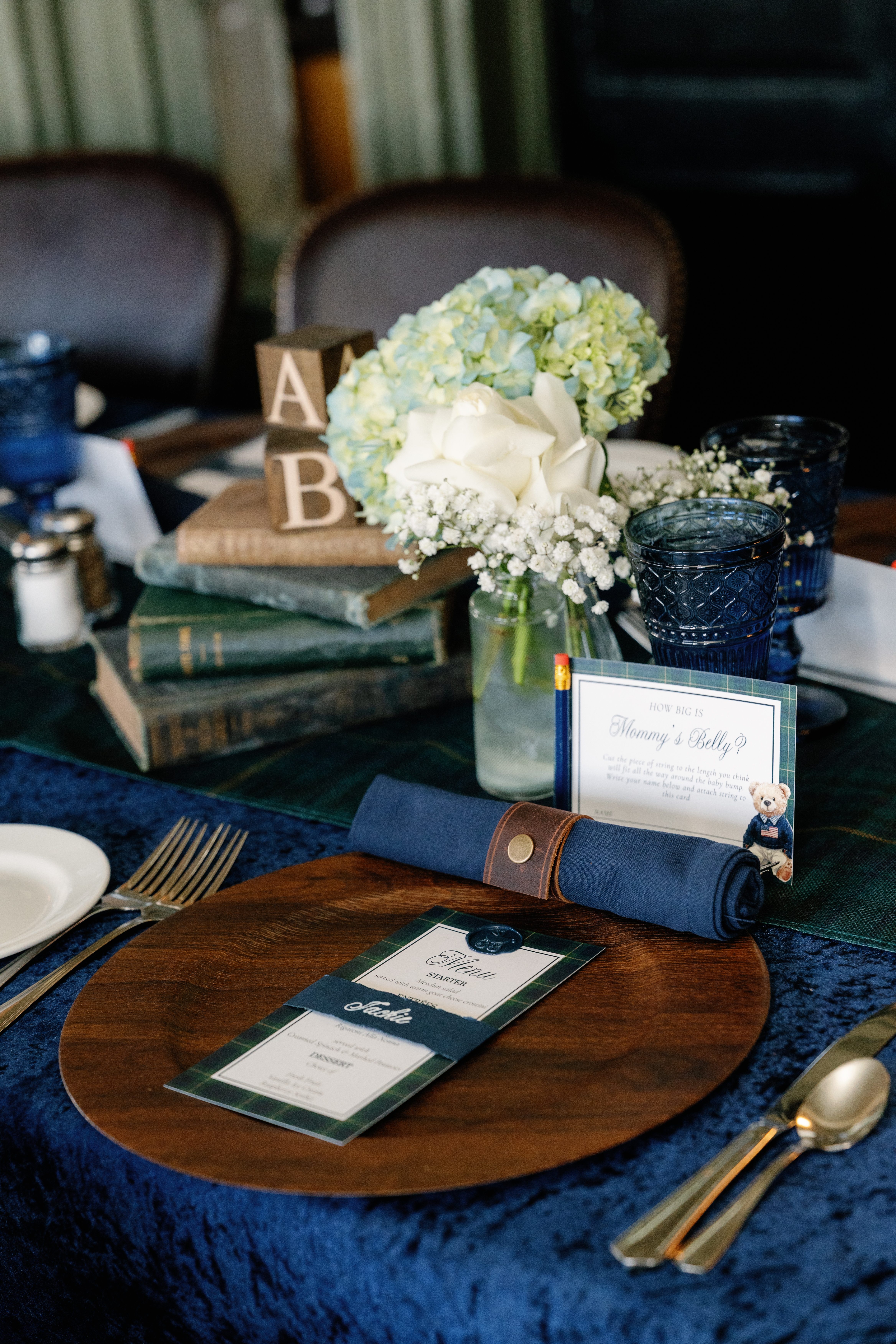 Detailed place setting with custom decor and thoughtful finishing touches